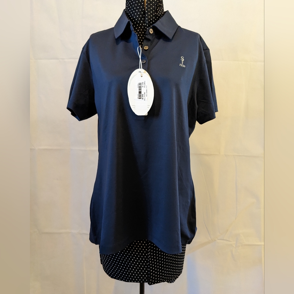 NWT Greg Norman Freedom Womens Golf Polo Shirt Blue Size XLarge
